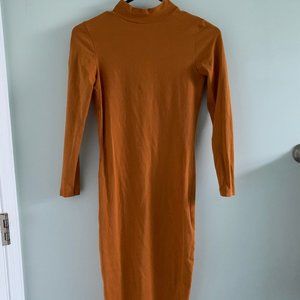 Mustard Body Hugging Dress